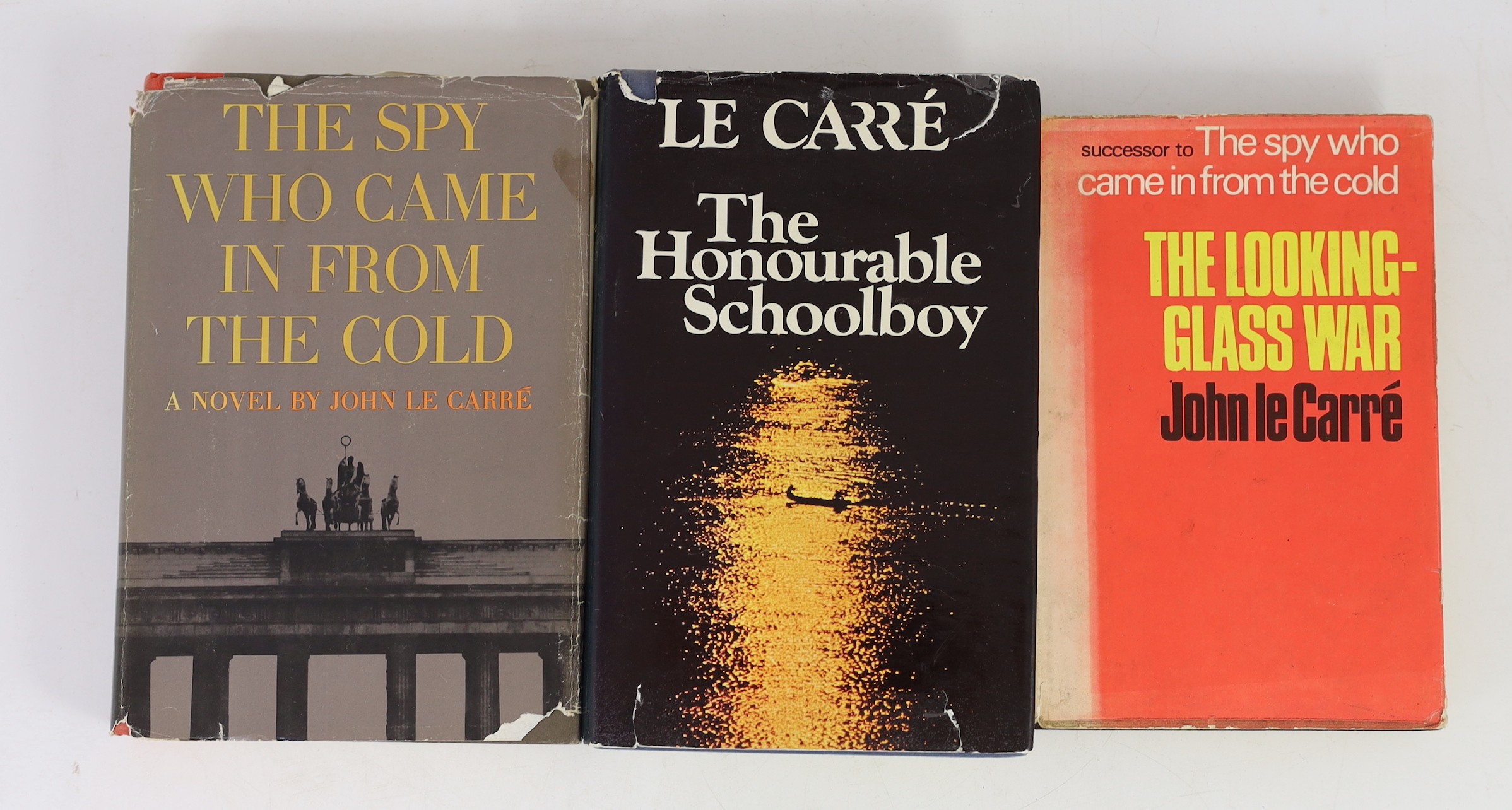 Le Carre, John - 7 Works - The Spy Who Came in from the Cold, 1st American edition, 8vo cloth, in torn d/j, Coward McCann, New York, 1964; The Honourable Schoolboy, 8vo, cloth in torn d/j, Hodder and Stoughton, London, t